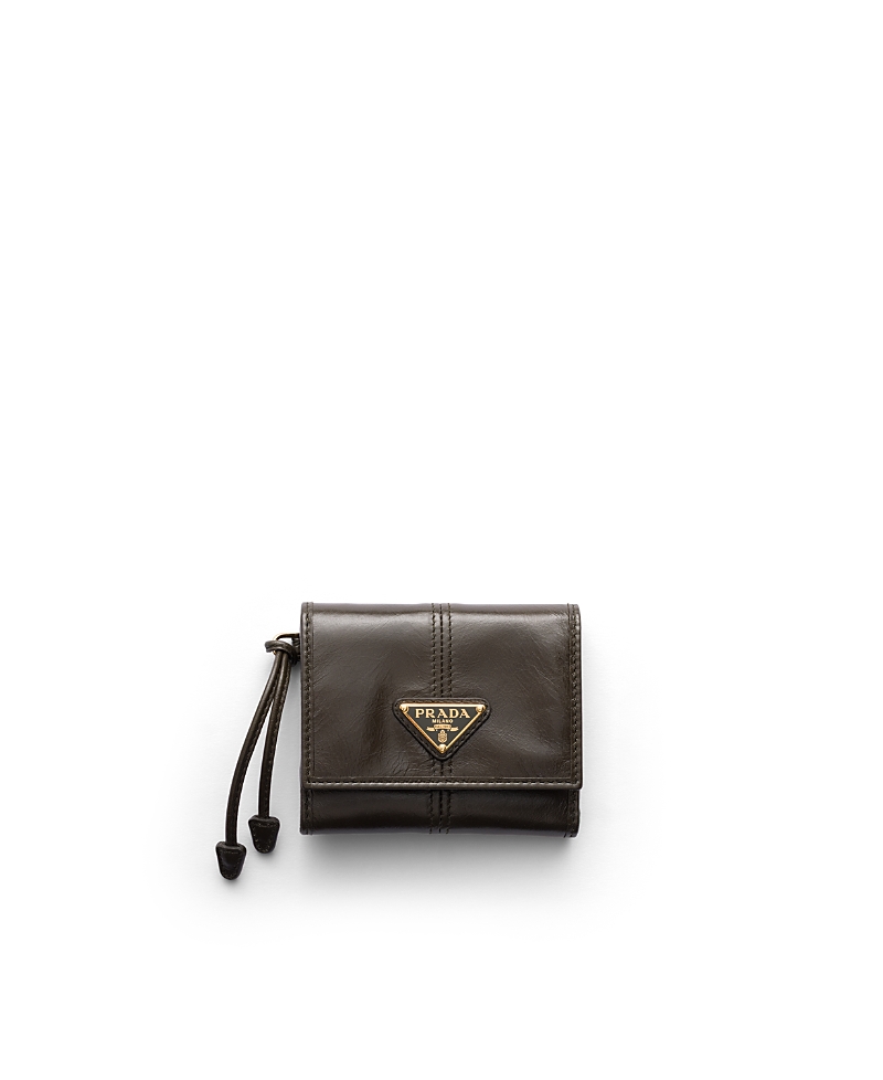 Prada Small Leather Wallet In Pattern