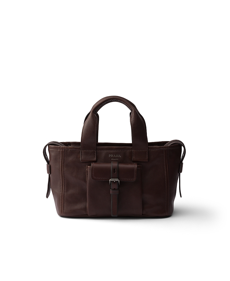 Prada Route Medium Leather Tote Bag · OS