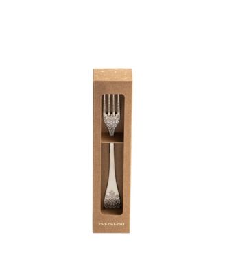  Dume Patterned Steel Dessert Fork Set of 4, 9" x 1.1" x 0.1"