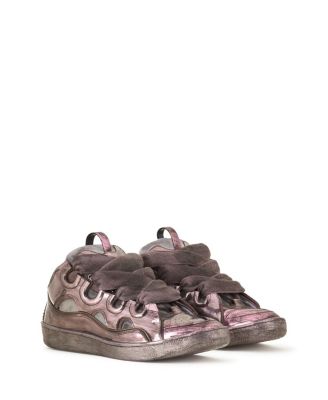  Women's Curb Sneakers In Metallic Technical Fabric
