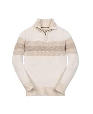Boys' Organic Half Zip Stripe Sweater - Little Kid