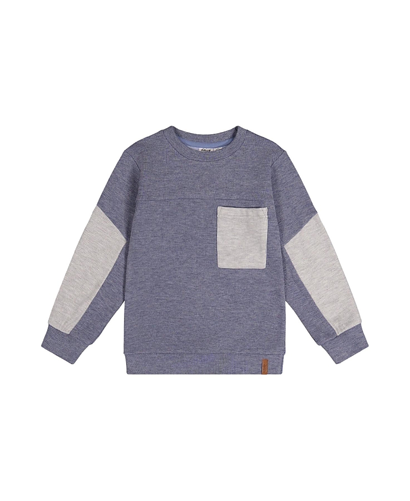 Deux par Deux Boys' Colorblock Sporty Brushed Jersey Top with Chest Pocket - Little Kid