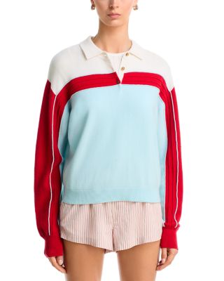 Cashmere Alpine Collegiate Polo Sweater