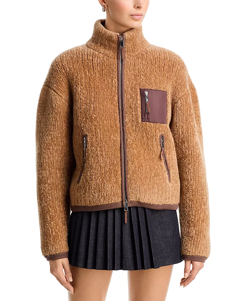 Guest in Residence Avalanche Wool and Cashmere Zip Up Jacket