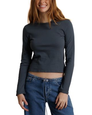 Perfectwhitetee Jamie Cotton Long Sleeve Tee