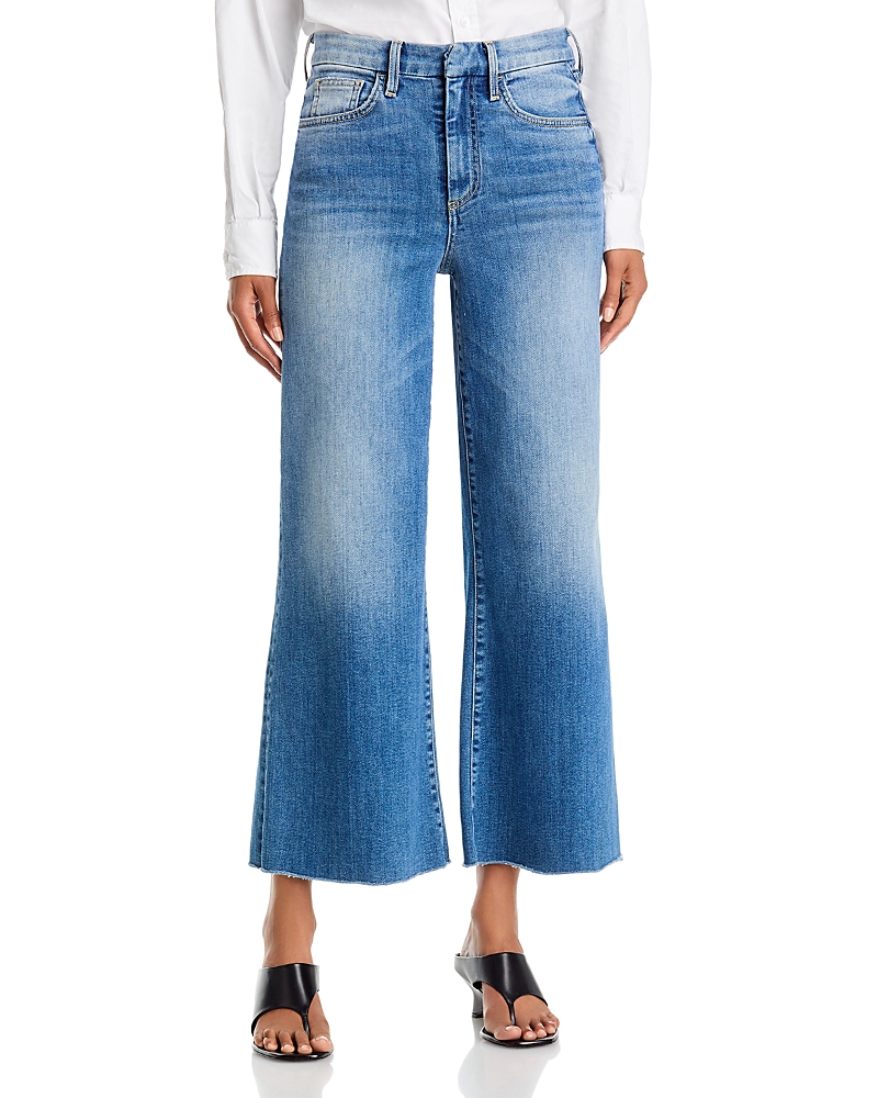 Frank & Eileen Galway Cotton Blend Wide Leg Jeans in Medium Wash Blue