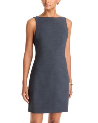 Sleeveless Wool Stretch Mini Dress