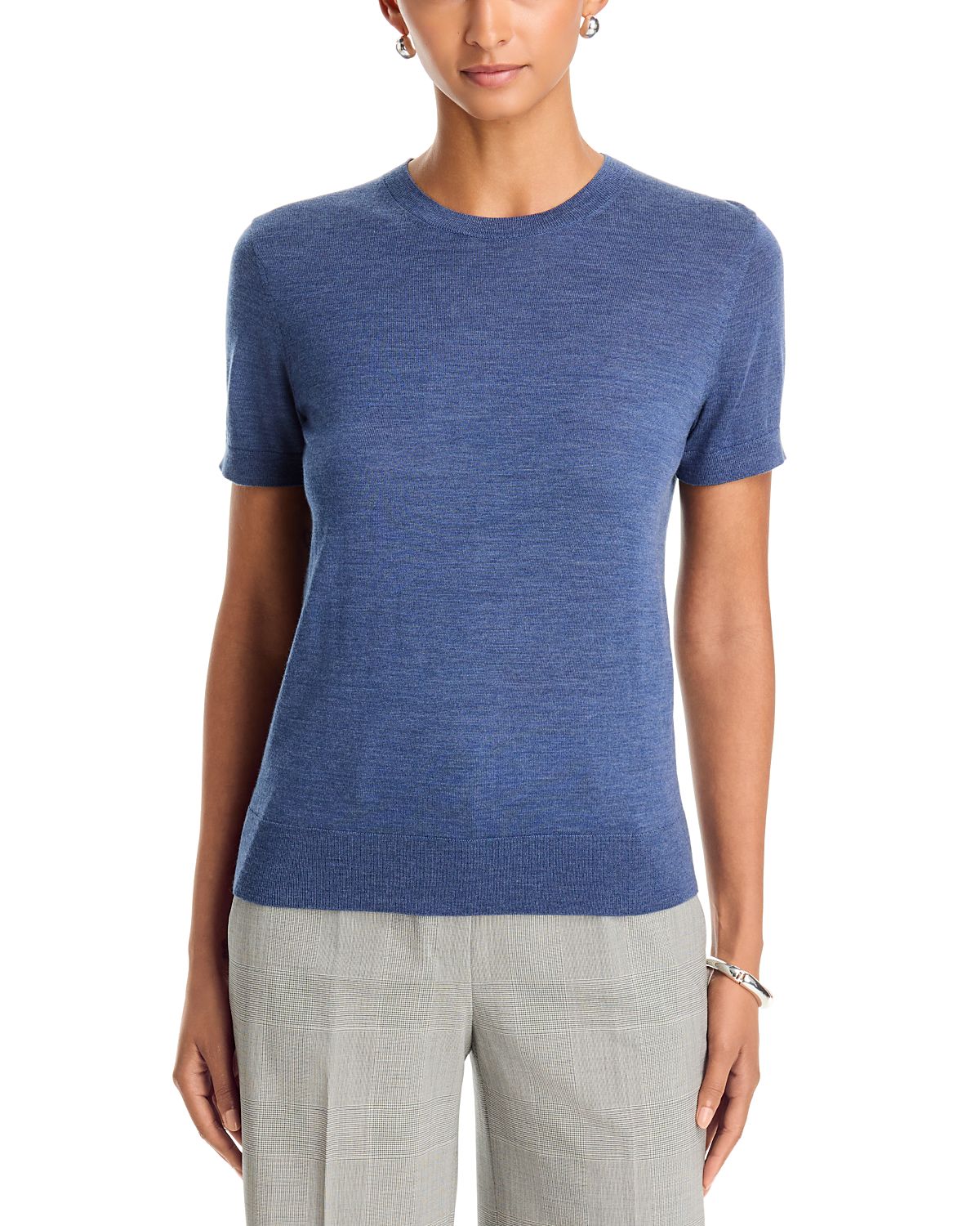 Theory Lightweight Wool Short Sleeve Top