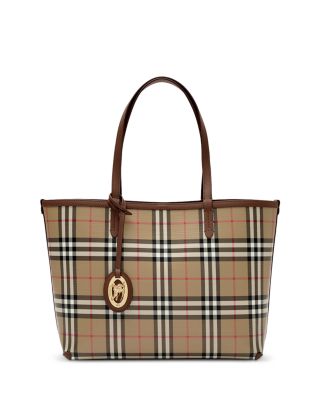 Small Checked Canvas Tote Bag