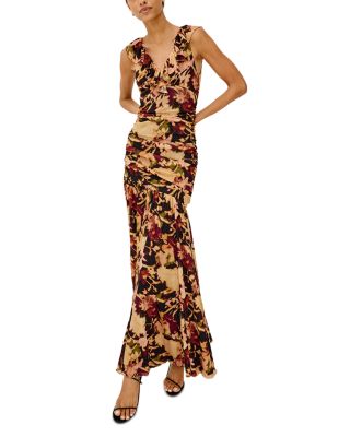 Veda Ruched Knit Maxi Dress