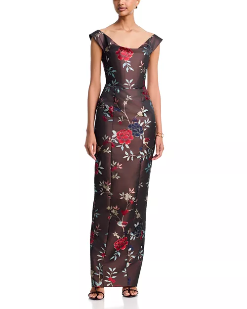 SAU LEE Joanna Jacquard Bodycon Gown