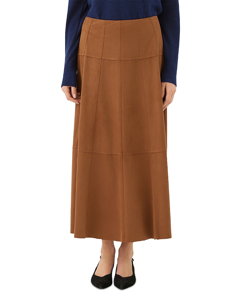 Karen Kane Tiered Faux Suede Midi Skirt