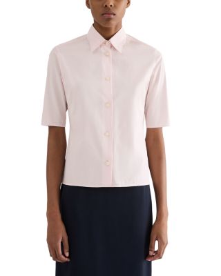 Short Sleeve Cotton Poplin Shirt