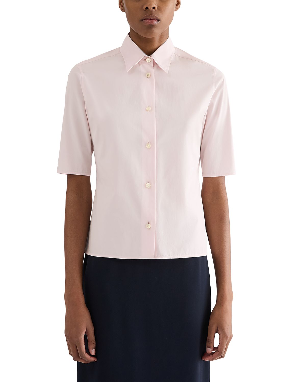 Jil Sander Short Sleeve Cotton Poplin Shirt
