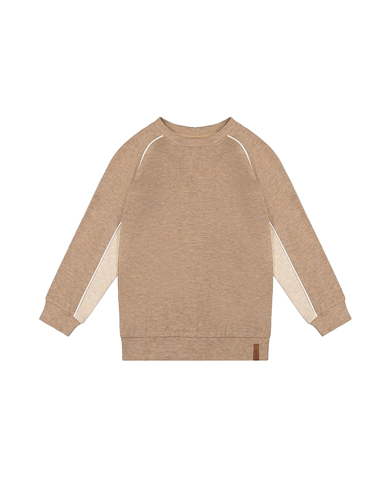 Deux par Deux Boys' Brushed Jersey Raglan Sleeve Crew Neck Top - Little Kid, Big Kid
