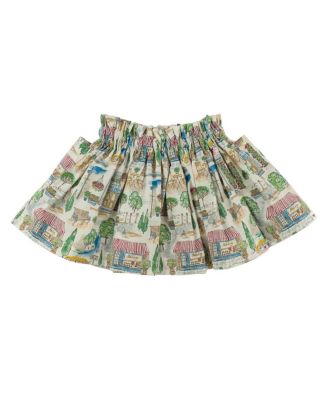 Oh Baby ! Girls' Bloomtown Side Pocket Flora Skirt - Baby, Little Kid In Blue