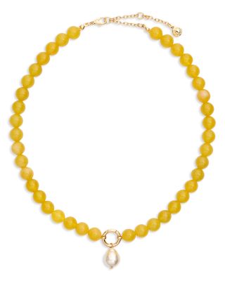Janette Beaded Ring Necklace, 17"-20"
