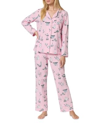 Cotton Stretch Long Sleeve Pajama Set - Exclusive 