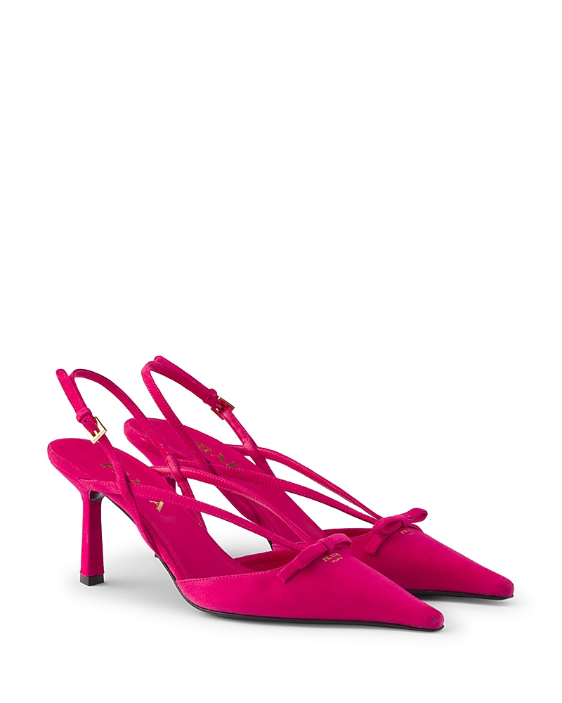 Prada Women's Suede Slingback Pumps
