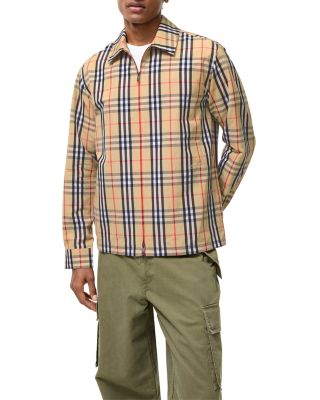 Ollie Cotton & Linen Check Zip Overshirt