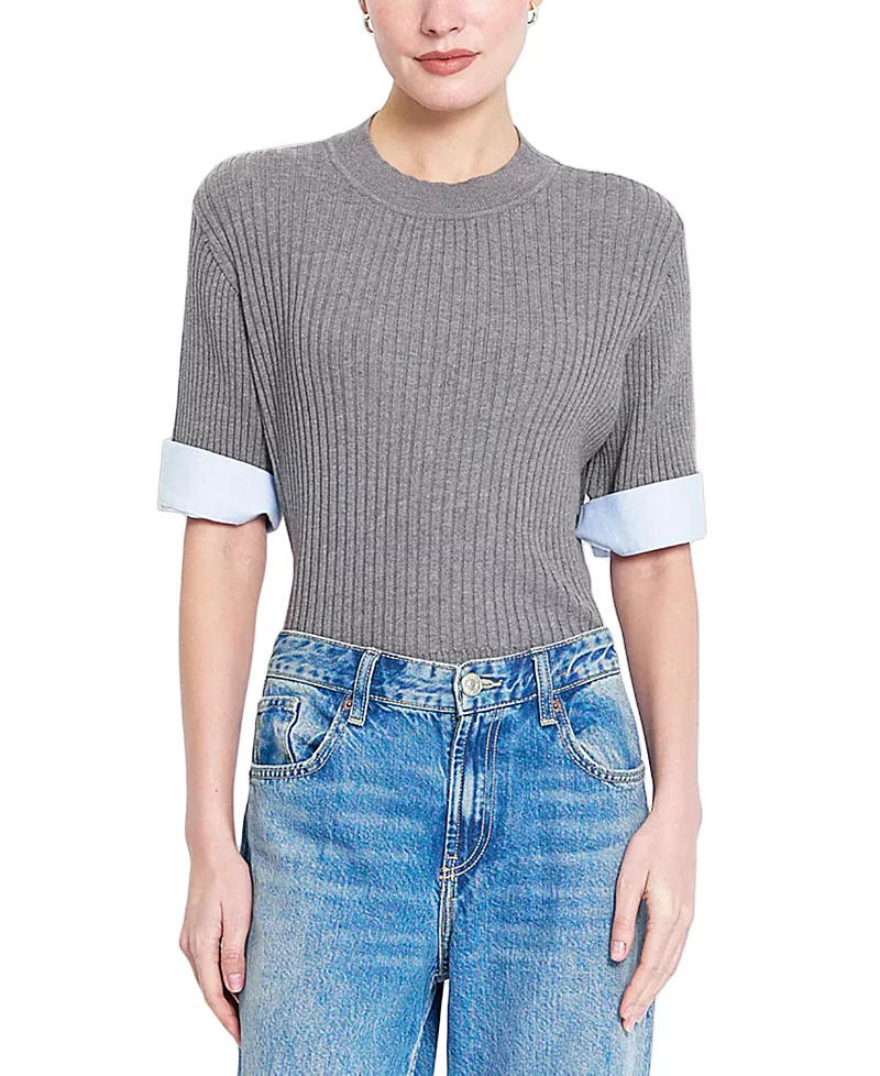 Central Park West Women's Sienna Shirt Cuff Sweater