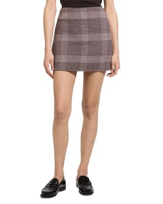 Wool & Cashmere Plaid Mini Skirt