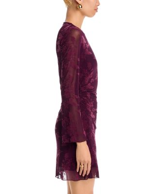 Floral Jacquard Mesh Mini Dress - Exclusive - thumbnail 5