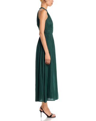 Halter Neck Shirred Maxi Dress - Exclusive - thumbnail 5