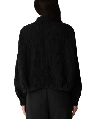 Cropped Classic Collar Dolman Sleeve Jacket - thumbnail 3