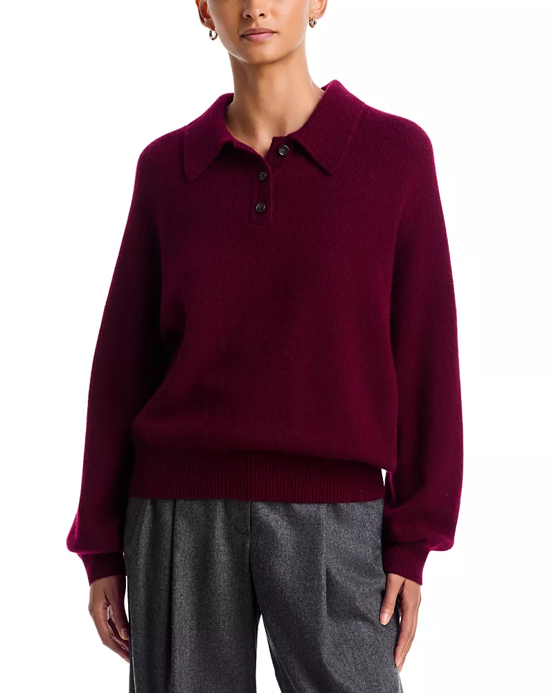 Lisa Yang Etta Cashmere Collared Sweater