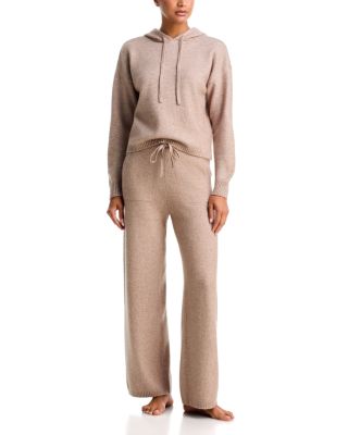 Long Sleeve Hoodie & Wide Leg Pants Knit Lounge Set - Exclusive