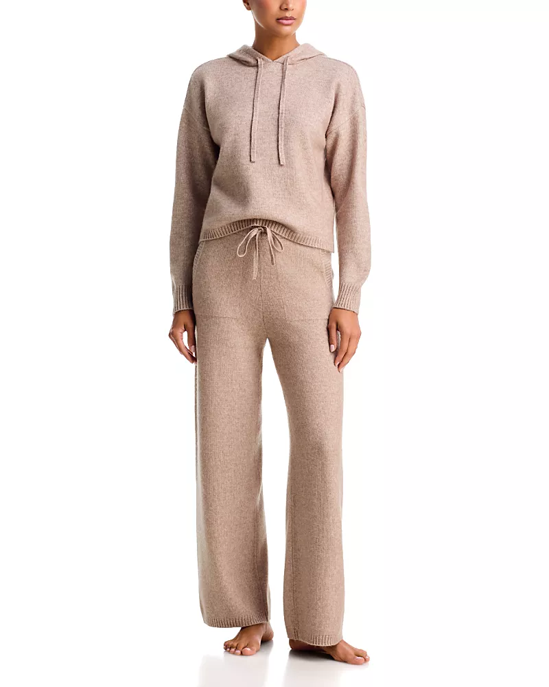 525 America Long Sleeve Hoodie & Wide Leg Pants Knit Lounge Set - Exclusive