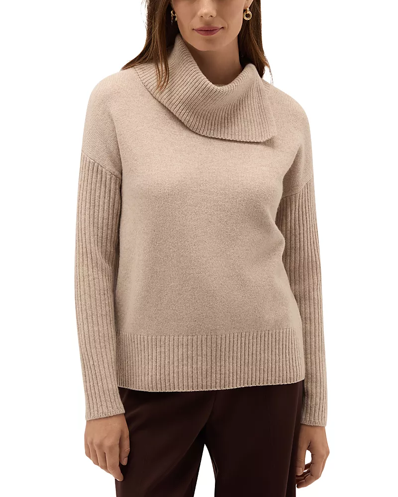Hobbs London Irene Wool Blend Shawl Collar Sweater