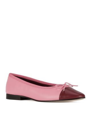 Women's Arabesque Leather Cap Toe Ballet Flats