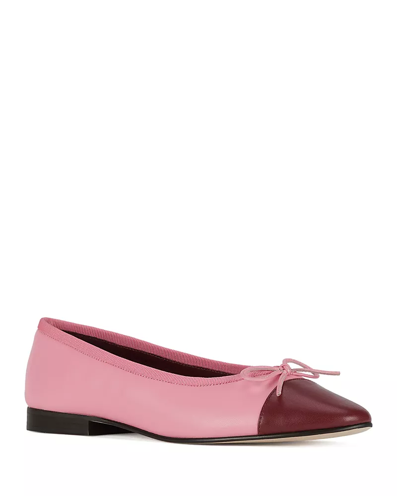 Jeffrey Campbell Women's Arabesque Leather Cap Toe Ballet Flats
