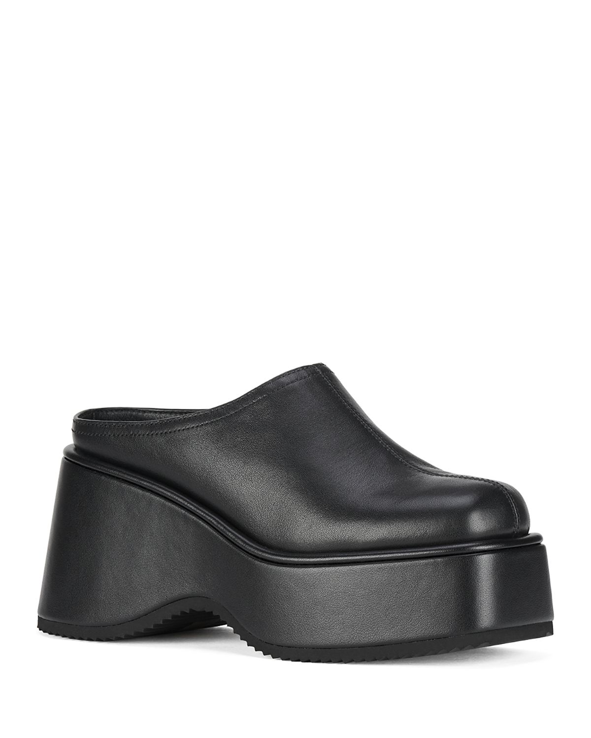 Jeffrey Campbell Women's Waveform Leather Platform Mules
