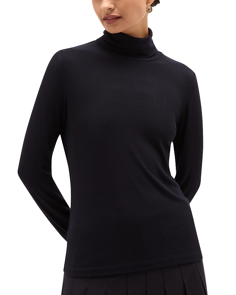 Hobbs London Kiera Ribbed Roll Neck Top