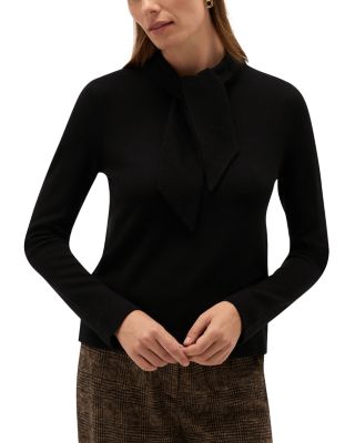 Mabel Wool Tie Neck Sweater