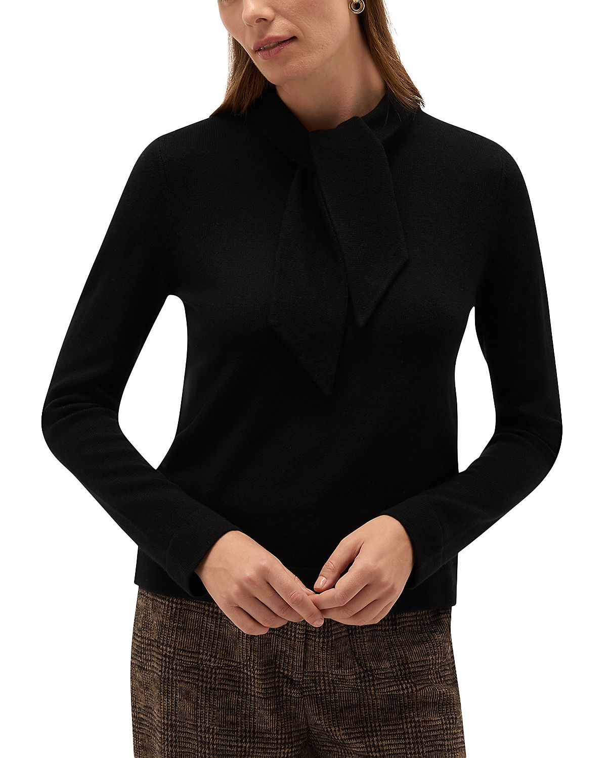 Hobbs London Mabel Wool Tie Neck Sweater
