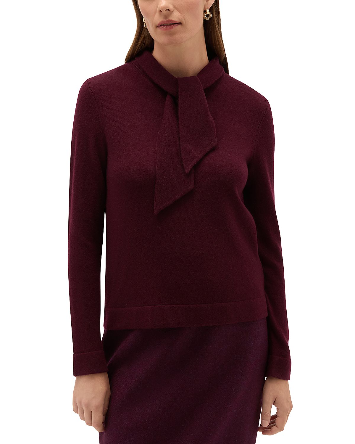 Hobbs London Mabel Wool Tie Neck Sweater