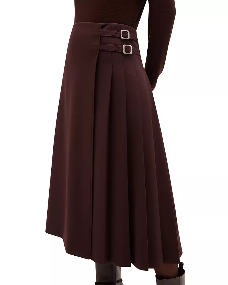 Hobbs London Sutton Pleated Midi Skirt