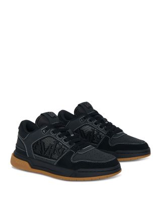 Men's Classic Low Monochrome Leather Sneakers