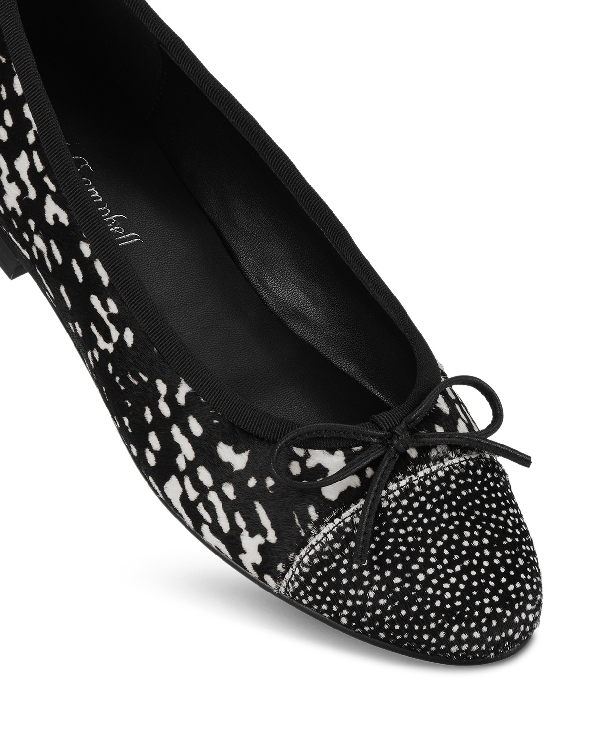 Women's Arabesq-F Calf Hair Bow Ballet Flats