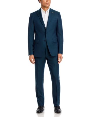 Melange Solid Wool Slim Fit Suit Separates
