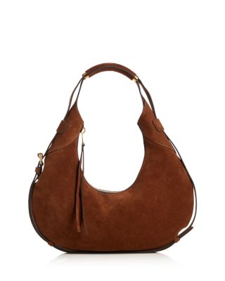 Handle Me Suede Shoulder Bag