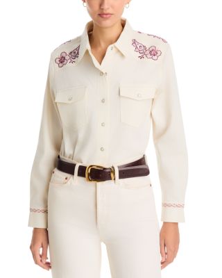 Tommy Bahama Bandana Bay Embroidered Long Sleeve Cotton Shirt