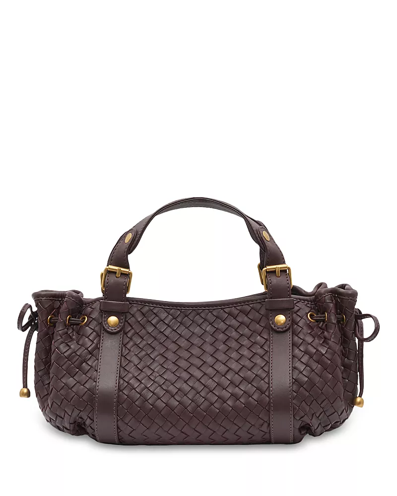 Gerard Darel 12H Small Woven Leather Handbag
