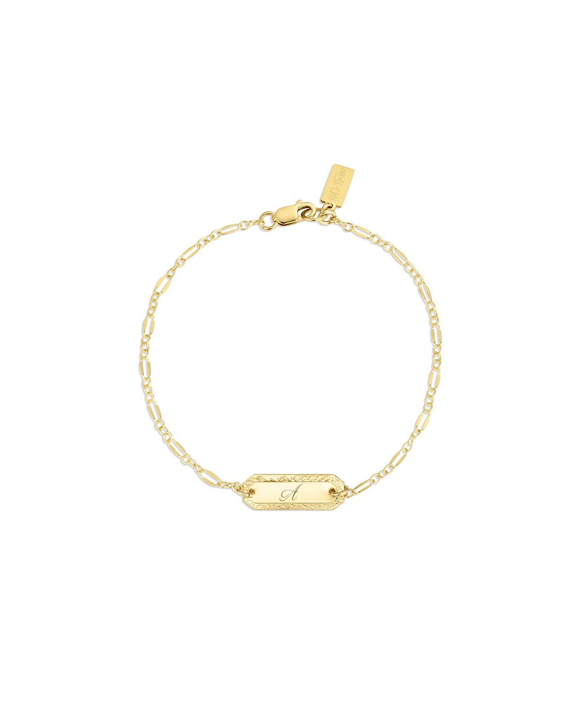 Set & Stones Cora Engraved Initial Bracelet