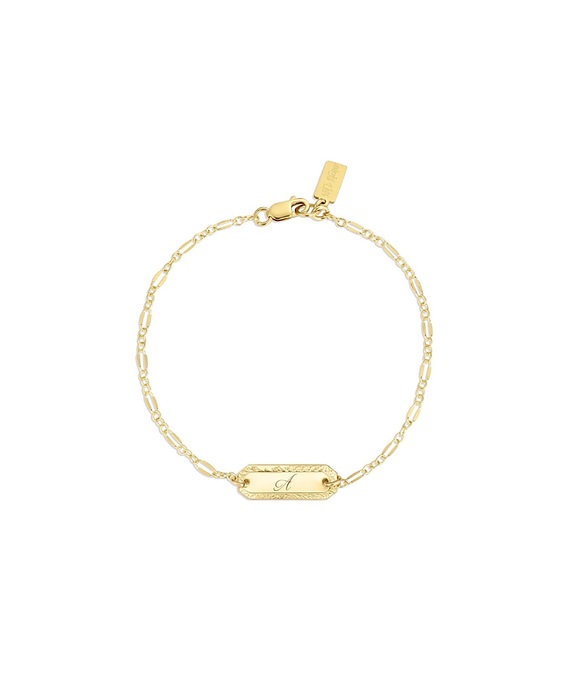Set & Stones Cora Engraved Initial Bracelet