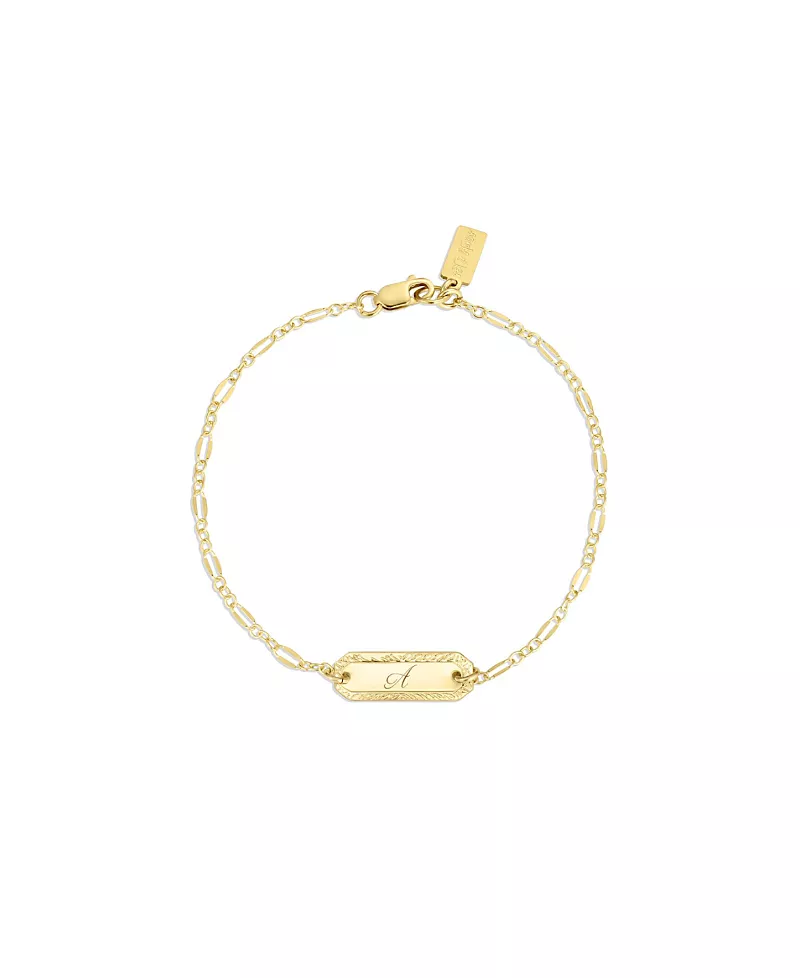 Set & Stones Cora Engraved Initial Bracelet